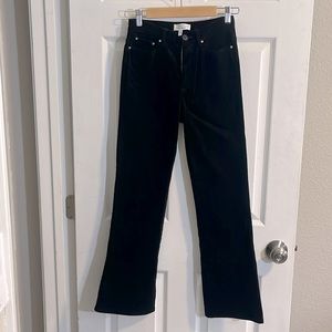 & Other Stories Paris Atelier Pants Size 2 Black Ribbed corduroy, straight leg